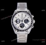 OMF Swiss Omeaga Speedmaster Moonwatch Snoopy Cal.1863 Black Bezel Stainless Steel